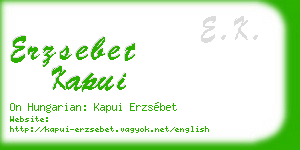 erzsebet kapui business card