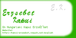 erzsebet kapui business card